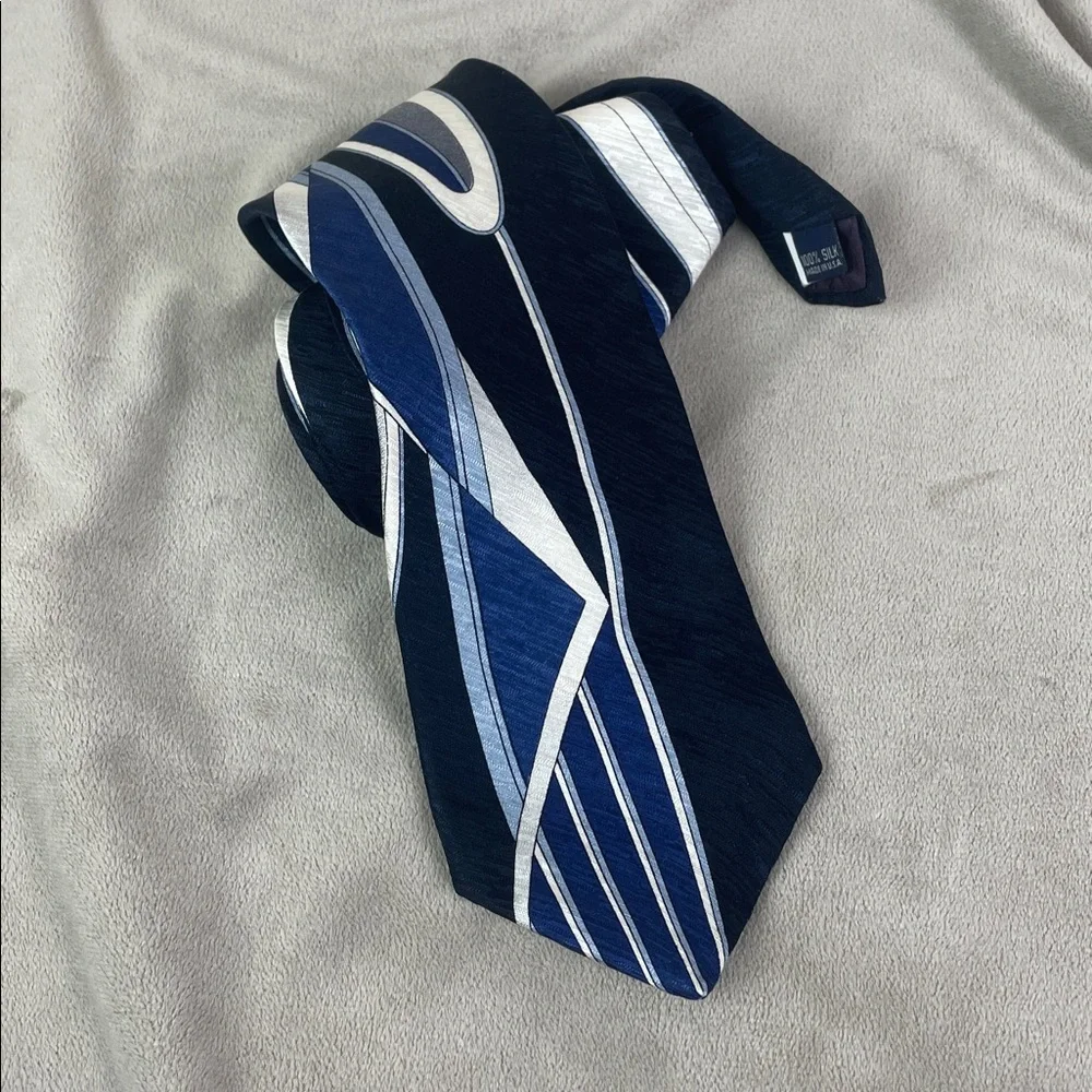 Vintage Mark Mathieu Collection Midcentury Modern Silk Tie Extra Long